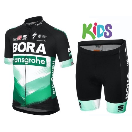 Completo Maglia Ciclismo + Pantaloncino 2020 Bora-Hansgrohe Bambinio N001